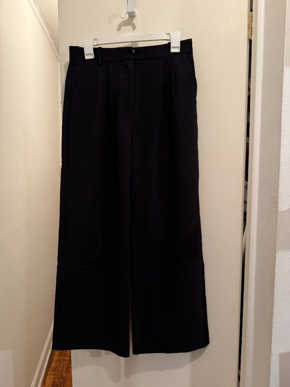 Women's Abercrombie & Fitch Sloane Tailored Wide Leg Pants Black Size 28/6s